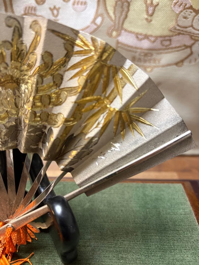 「純銀」刻印有り 銀扇 扇子 シルバー ケース有り