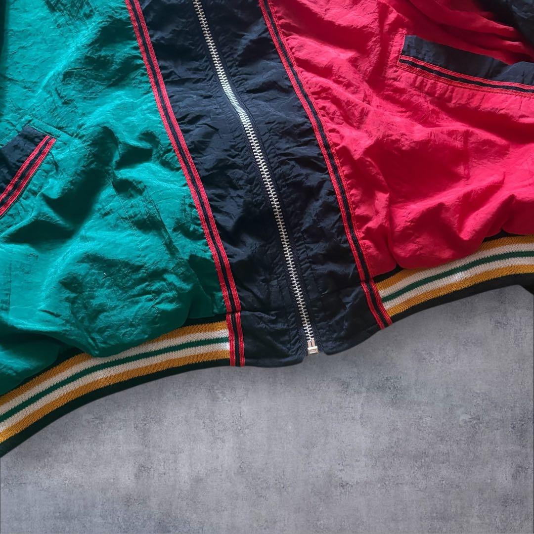 【O23】NIKEエアジョーダン90sナイロンジャケット刺繍23XL短丈ワイド