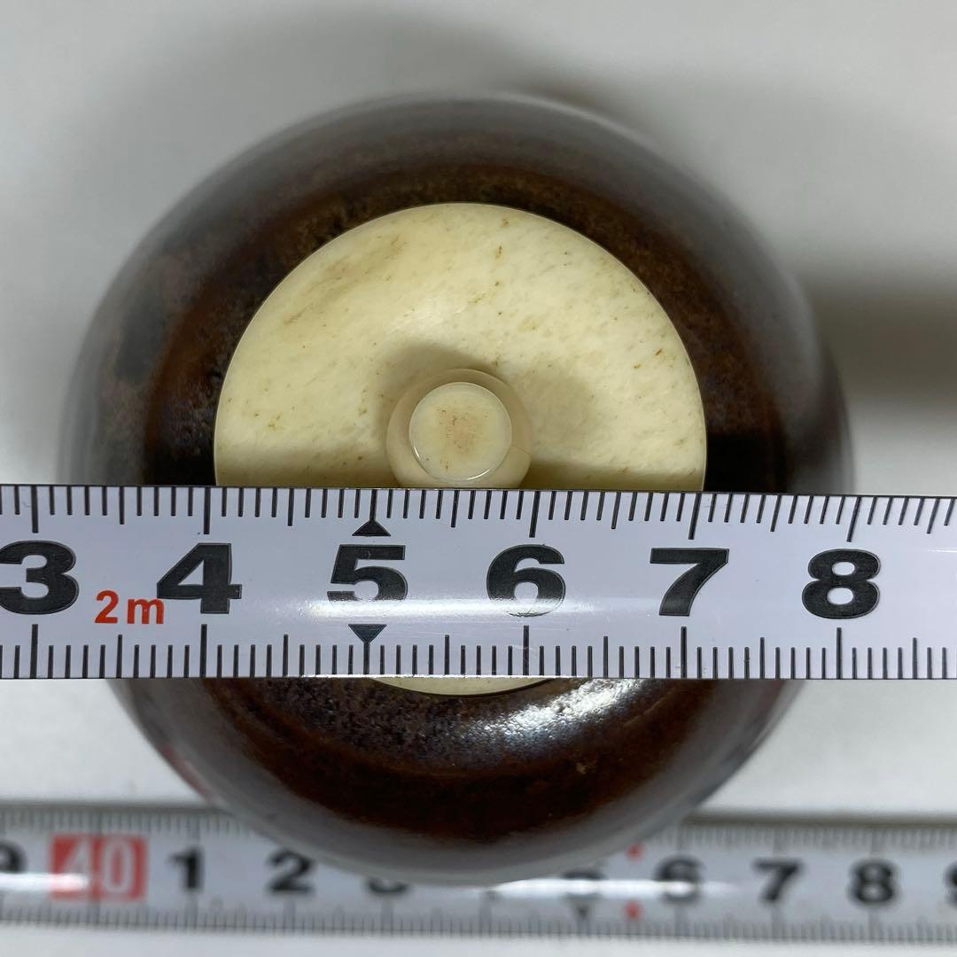 ☆茶3笹山登古造　高取茄子茶入　高さ7.5cm 共箱　東N7-1010①