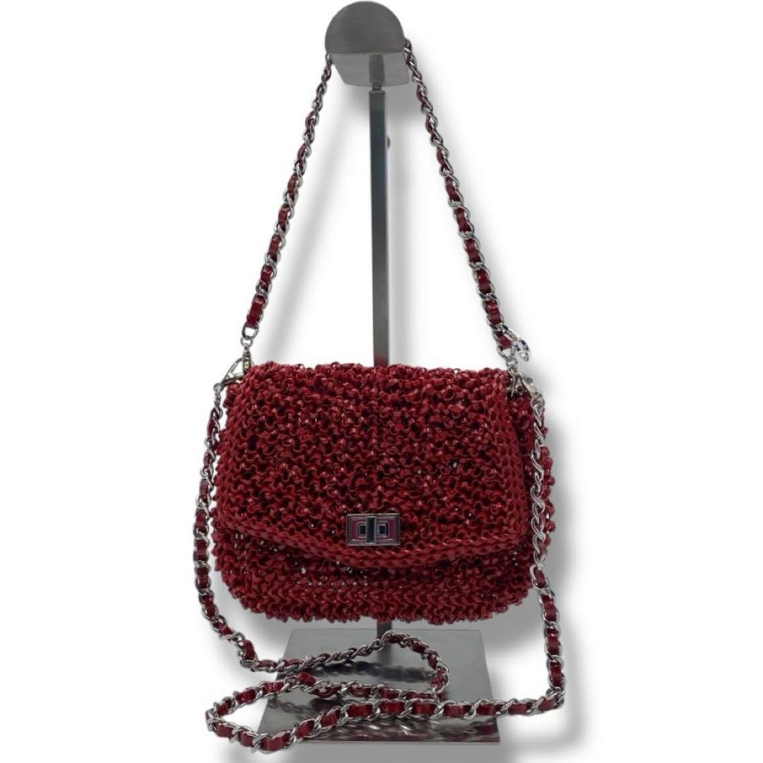 美品 ANTEPRIMA ルッケット 3WAY バッグ ワイヤー ドレス 赤