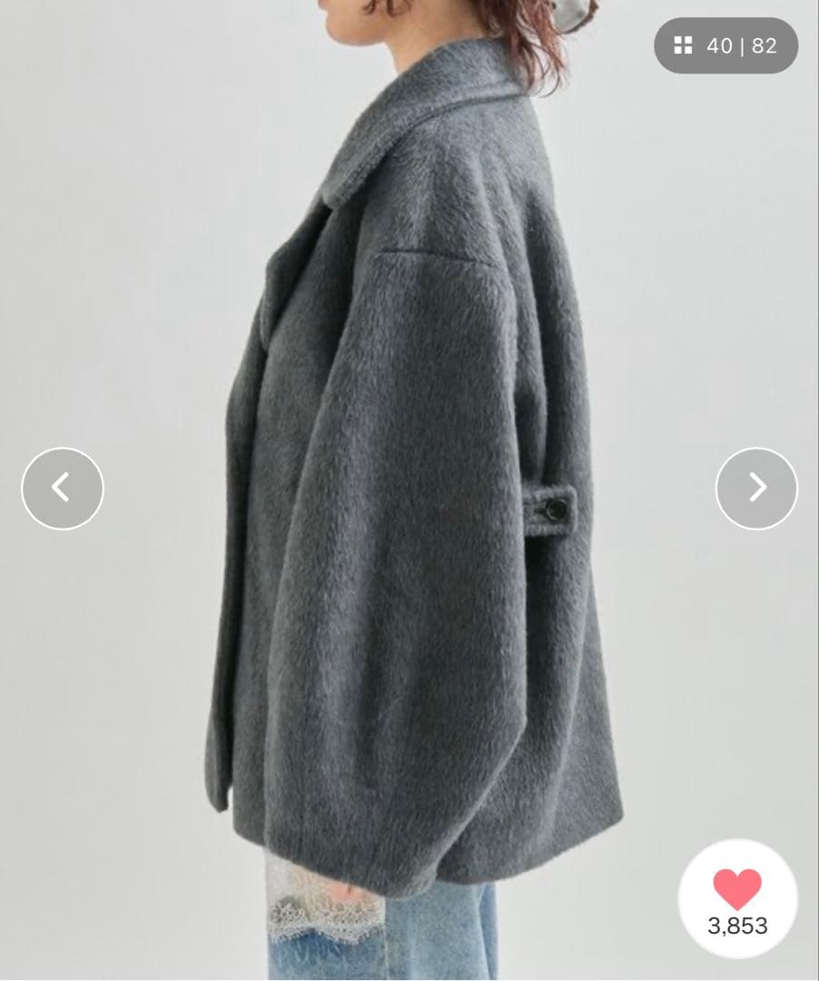 mystic（ミスティック）ウール混シャギー ミドルコート