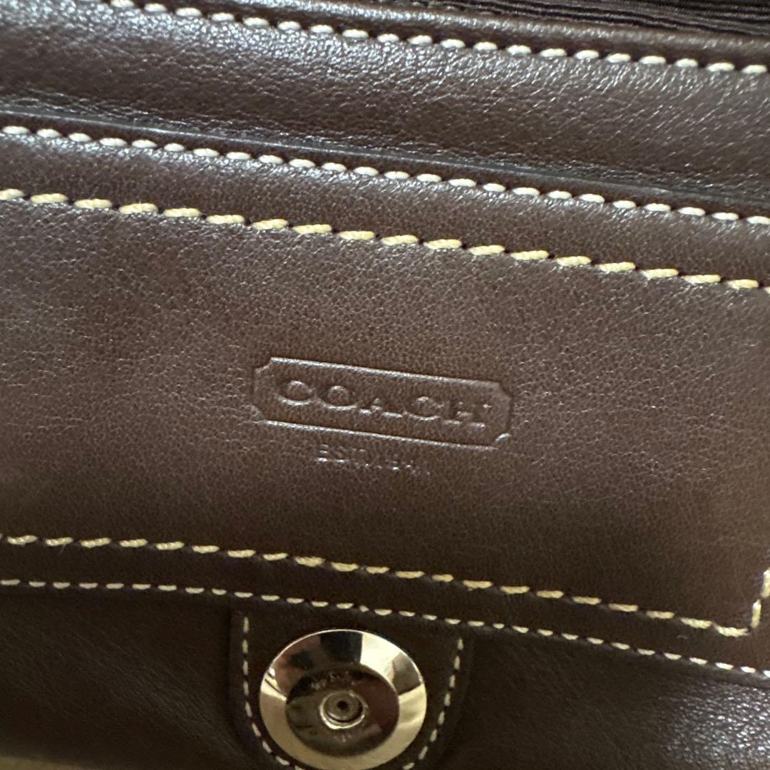 COACH ブラウンレザー ハンドバッグ