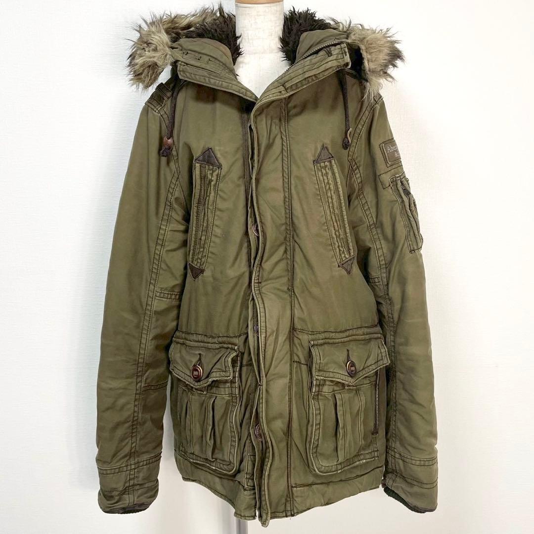 y2k❤️ 00s Abercrombie & Fitch ファー付 モッズコート