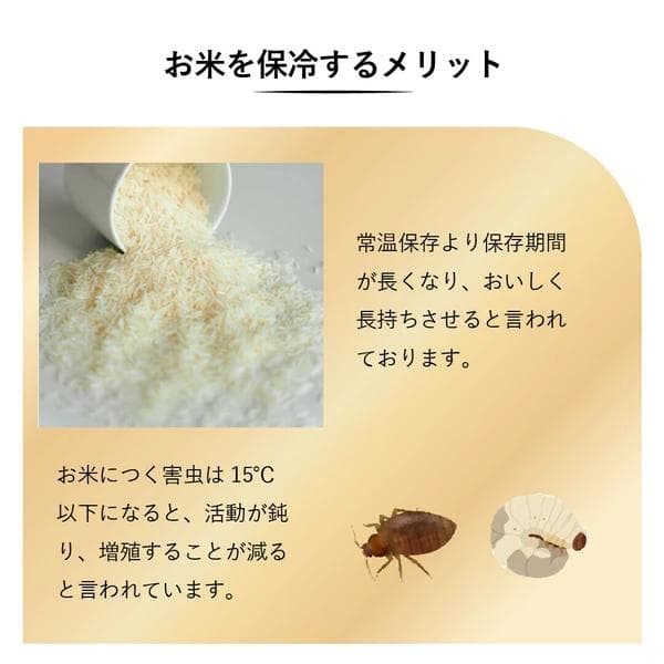 保冷米びつ ライスクーラー 31kgお米の保存に最適な15℃で庫内をキープ