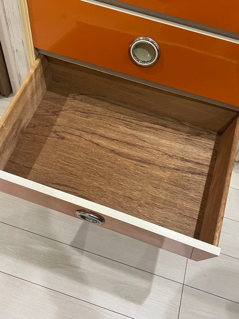 早い者勝ち☆昭和レトロ レトロポップ 7段チェスト オレンジ ヴィンテージ 収納