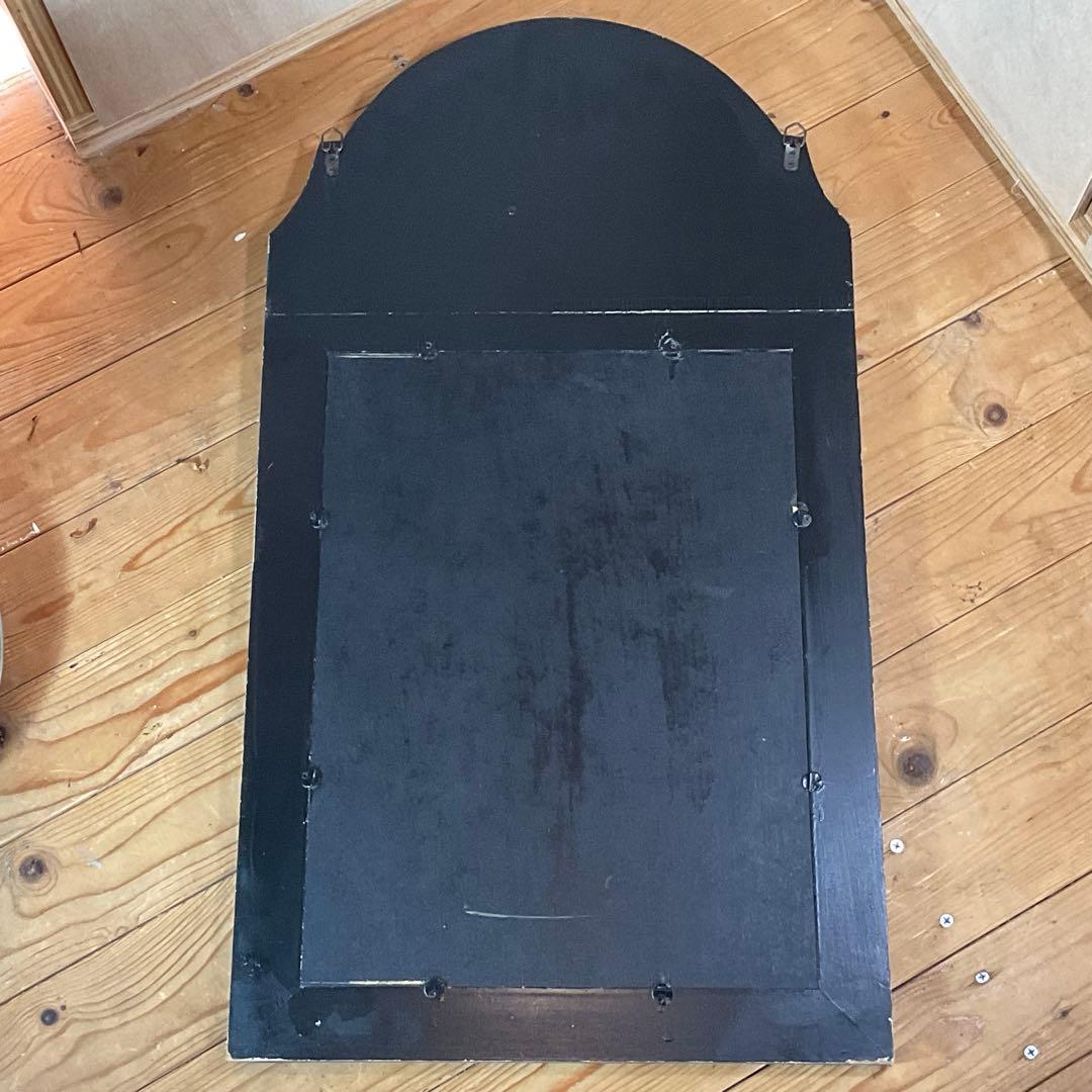 ヴィンテージ 木製フレーム 壁掛けミラー ビリヤード アカデミー