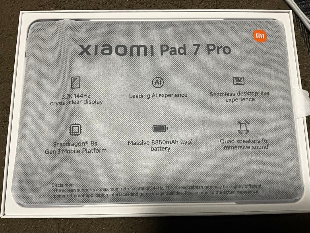 Androidタブレット本体 Xiaomi Pad 7 Pro 8G+128G