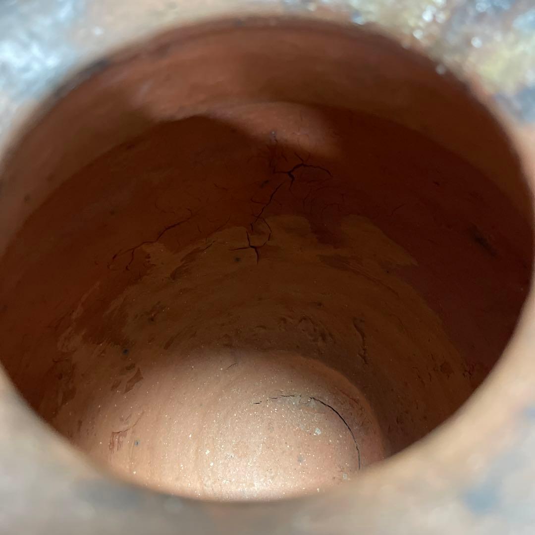 中川伊作　知花南蛮焼き　魚文　花いけ　花生