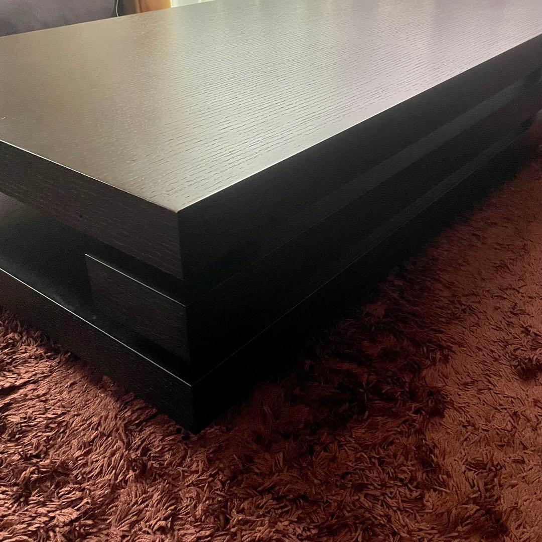 センターテーブル/ローテーブル センブラック ウォールナット 北欧モダン長方形