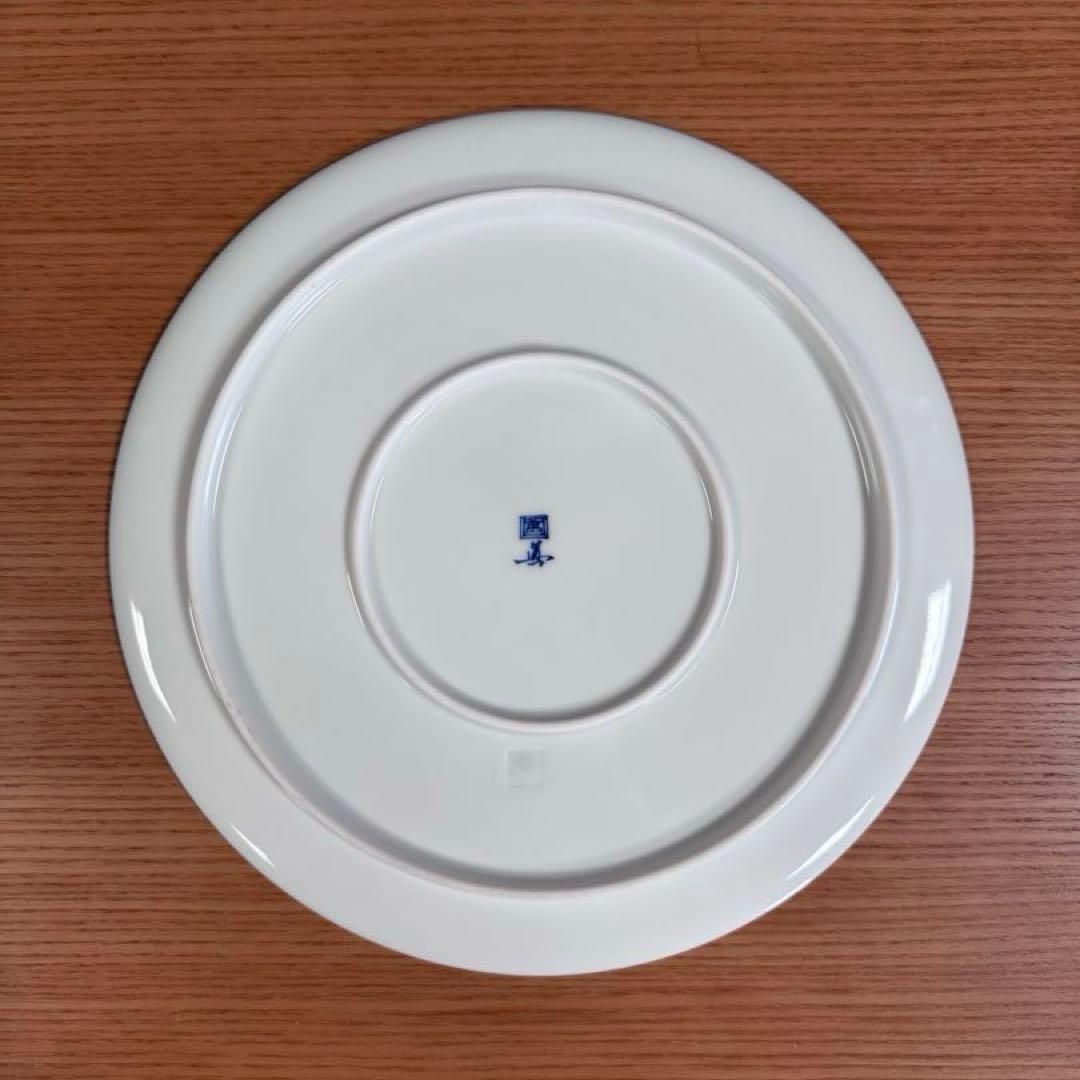 伊万里焼 畑萬陶苑 キュイール金彩青海波文 フラットプレート☆