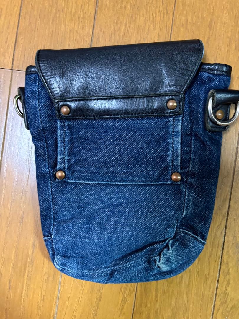 EVISU／デニム×レザー／ミニショルダー／バッグ／希少