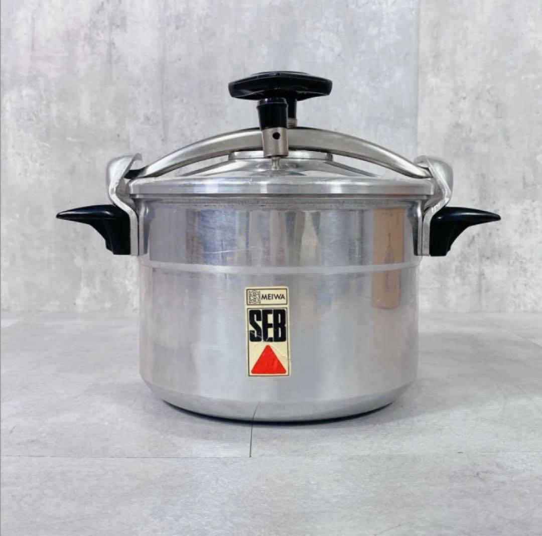 X890 セブ SEB 圧力なべ フランス製 箱付き 中カゴ付き 6L レトロ