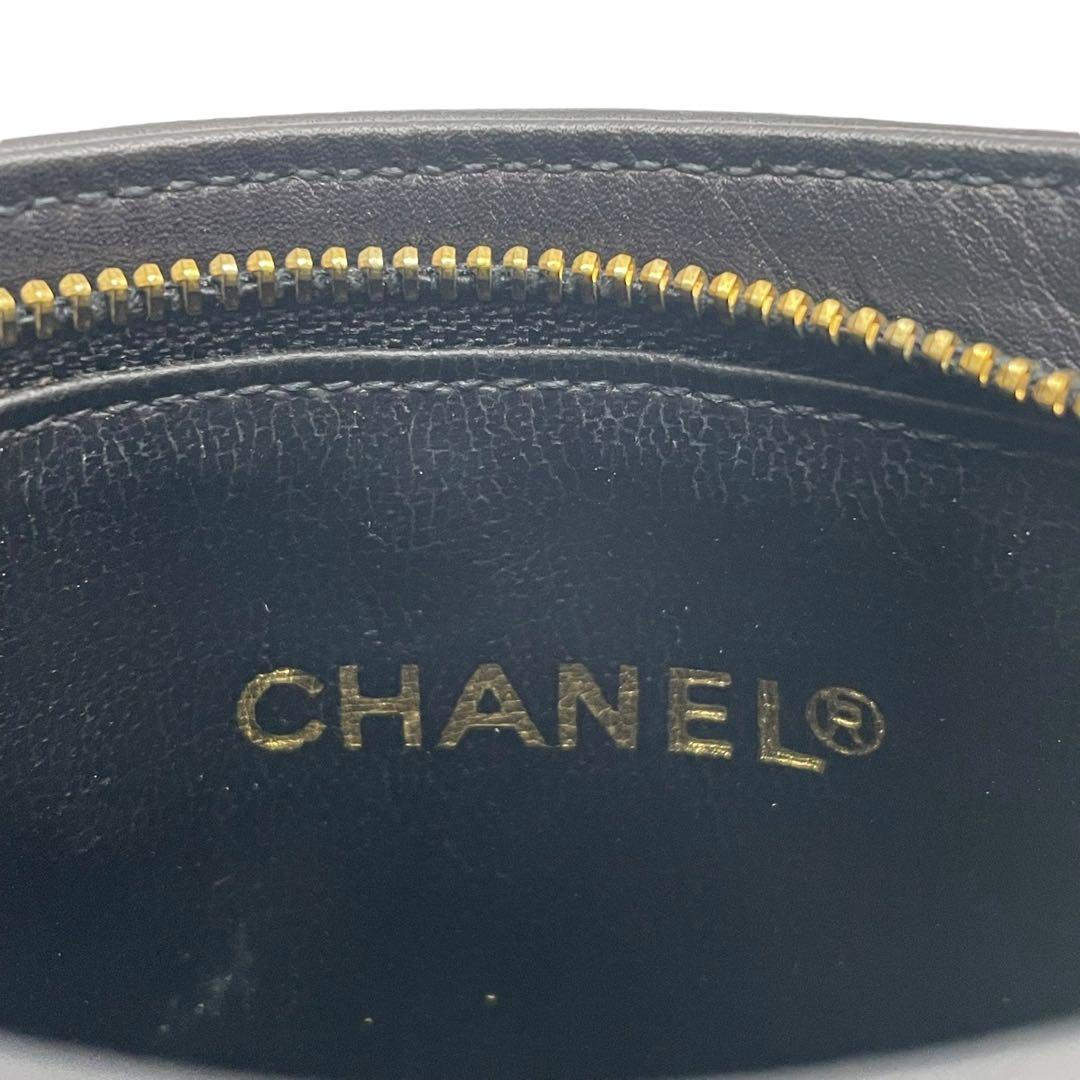 良品 シャネル ラムスキン ココマーク ウエスト ボディ バッグ ブラック