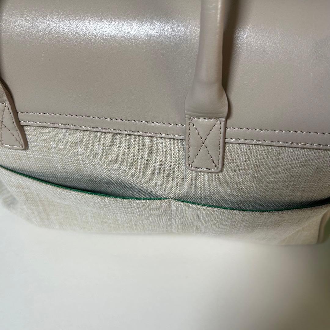 アルベロベロ　ハンドバッグ　2way ショルダーバッグ　ベージュ　刺繍　ビーズ