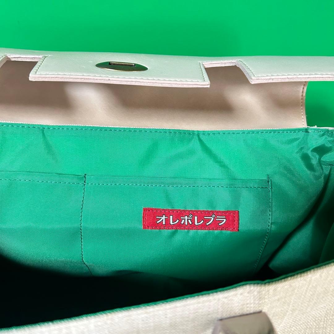 アルベロベロ　ハンドバッグ　2way ショルダーバッグ　ベージュ　刺繍　ビーズ