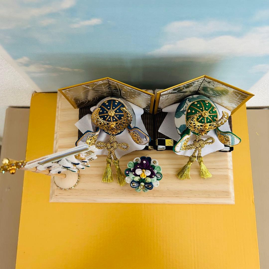 hina様 兜　五月人形　鯉のぼり　おしゃれ兜　リバティ　ハンドメイド　つまみ細