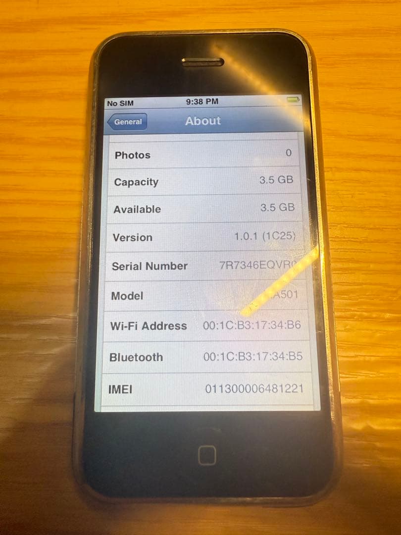 iPhone 2G 4GB 動作品 日本未発売　初代 第1世代 A1203