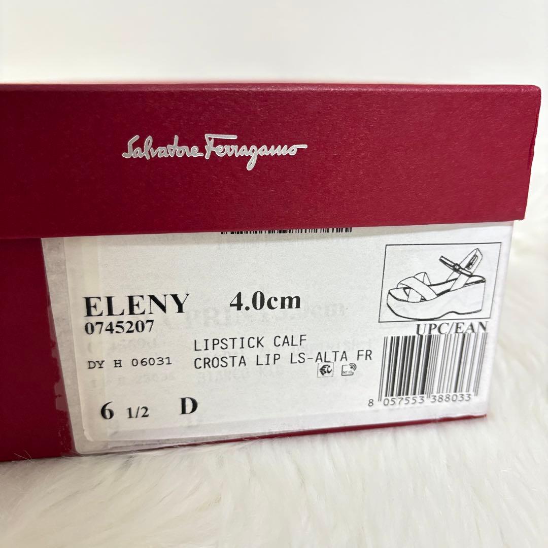 新品未使用　箱付き　フェラガモ　ELENY プラットフォーム　サンダル　厚底