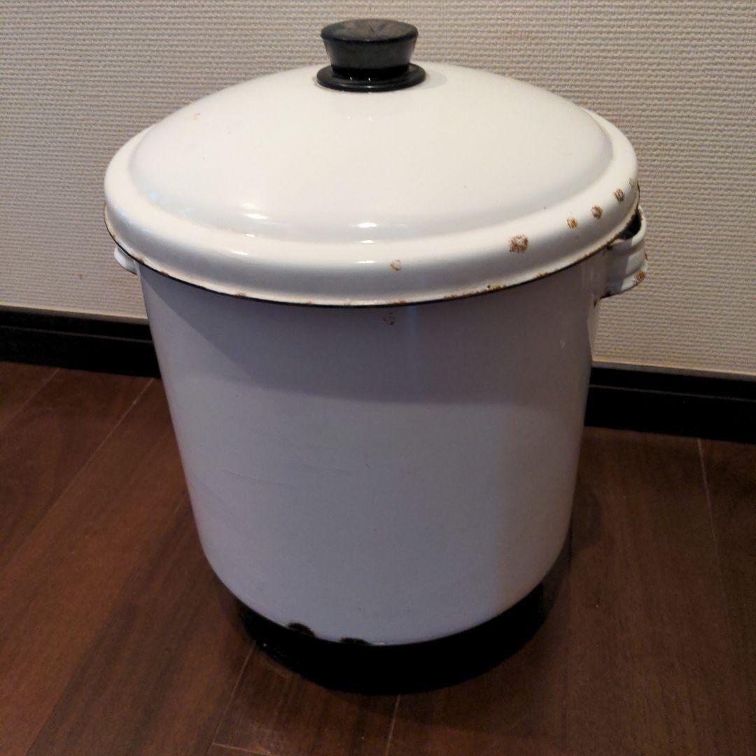 昭和レトロ　ホーロー　琺瑯　タンク　ウォータージャグ　ポット　水瓶　コック付き