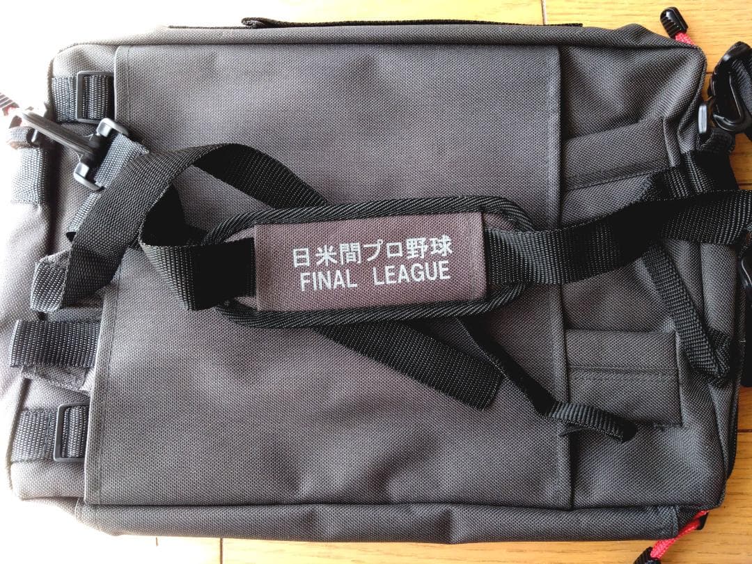 日米間プロ野球 ファイナルリーグ/ノベルティバッグ（古田敦也サイン付）スクウェア