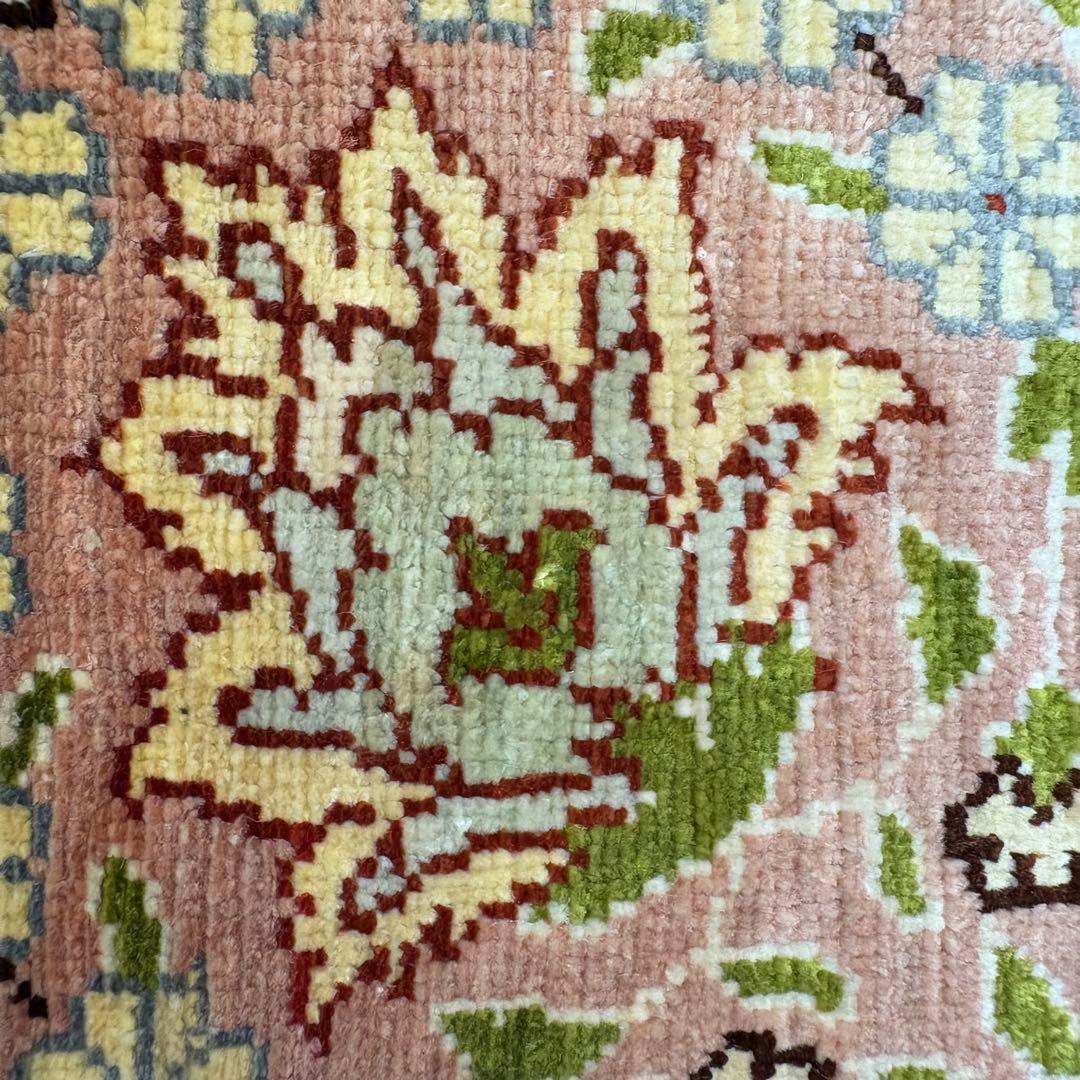 トルコ絨毯　ヘレケ　シルク　玄関マット　55×70