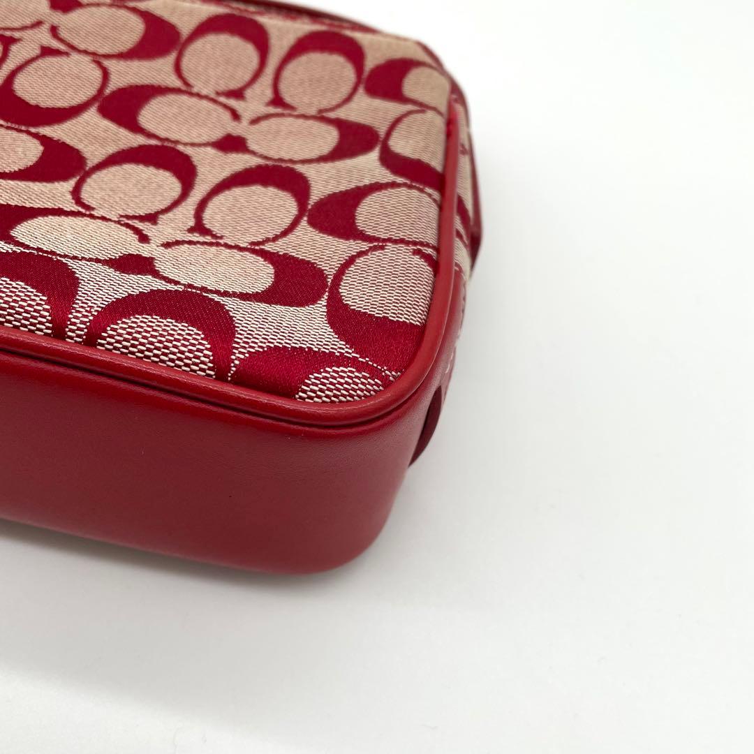 【美品】コーチ　アクセサリーポーチ　シグネチャ　キャンバス　6023