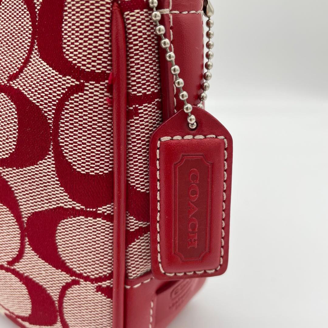 【美品】コーチ　アクセサリーポーチ　シグネチャ　キャンバス　6023