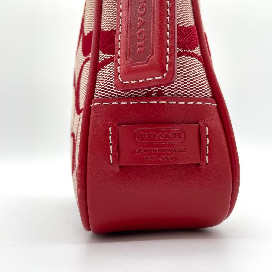 【美品】コーチ　アクセサリーポーチ　シグネチャ　キャンバス　6023