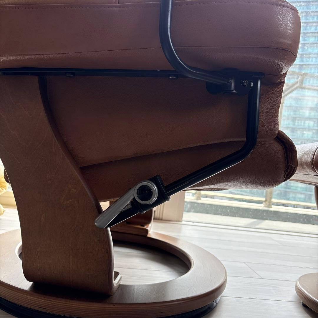 送料込み　ニトリ　パーソナルチェア（ラルフ3革MBR）　※オットマン別配送