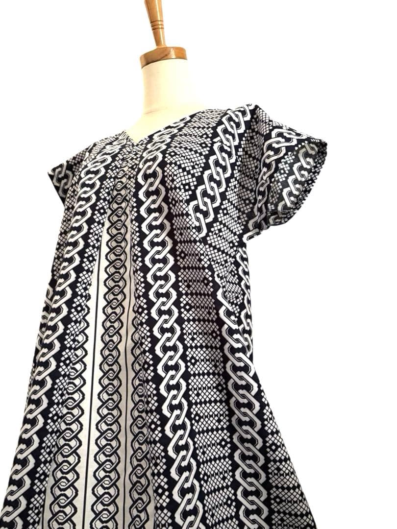 6Y19-1896浴衣リメイク　ワンピース　ロング　ハンドメイド　優雅Aライン