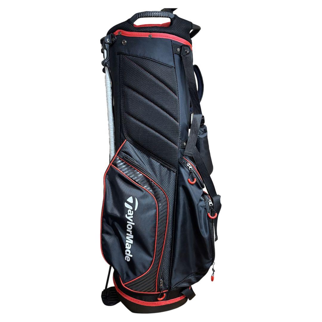 【極美品】TaylorMadeテーラーメイド　キャディバッグ　ゴルフ　黒×レッド