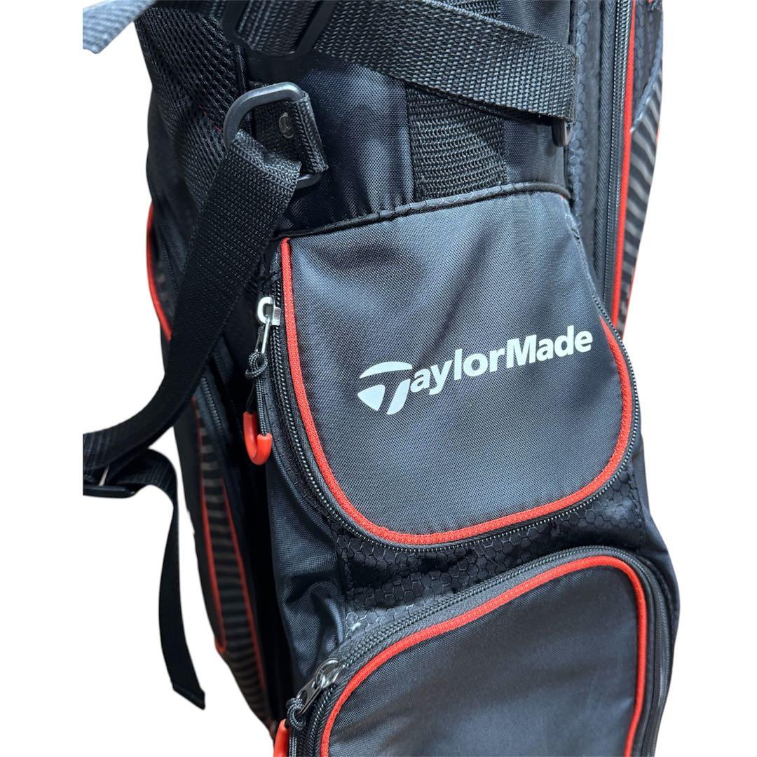 【極美品】TaylorMadeテーラーメイド　キャディバッグ　ゴルフ　黒×レッド