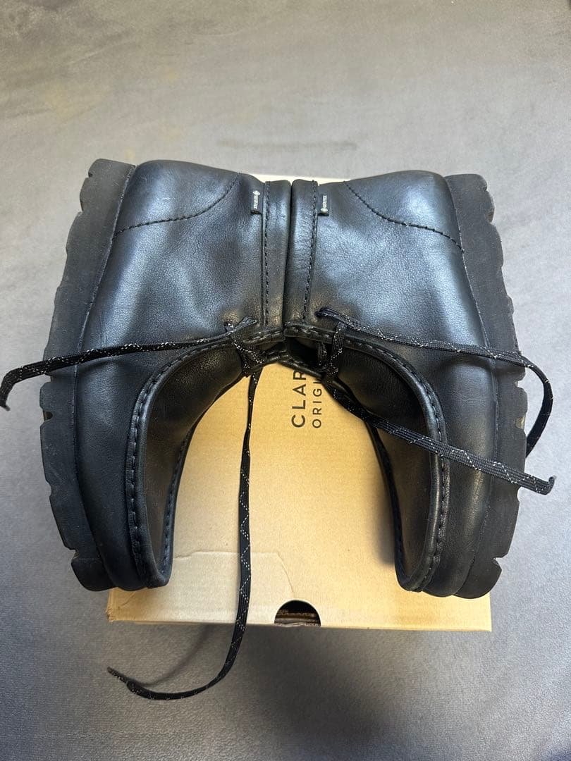 「Clarks ワラビー ブラックレザー GORE-TEX 26cm