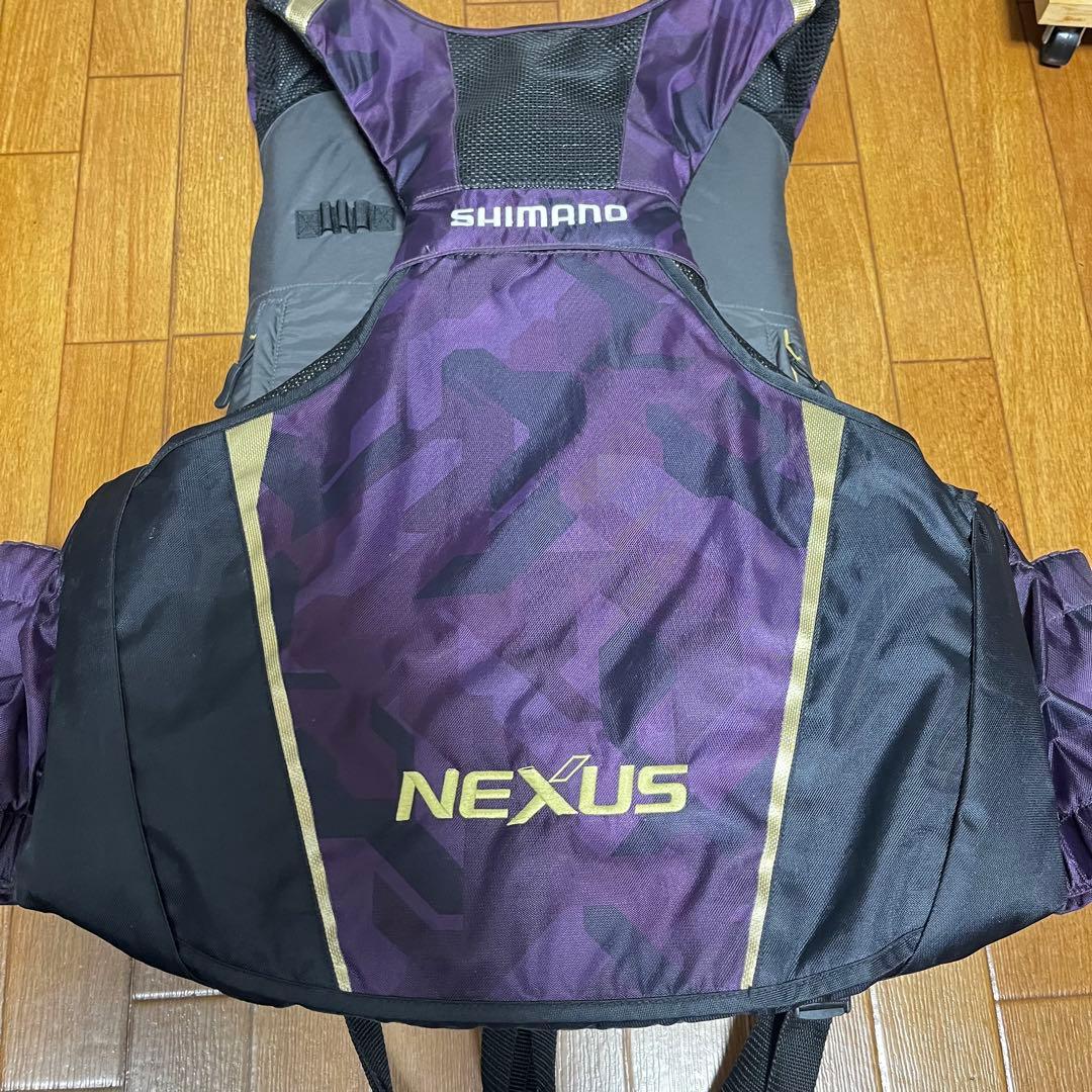 シマノ　ネクサス　パープル　ライジャケ　フカセ　磯　サイズ　L