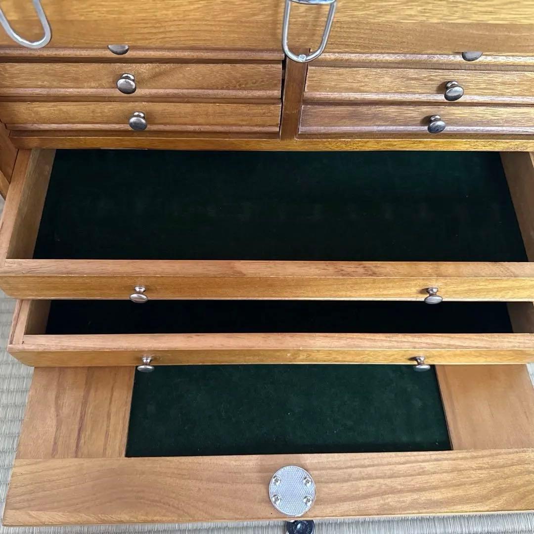 木製多段引き出しジュエリーボックス