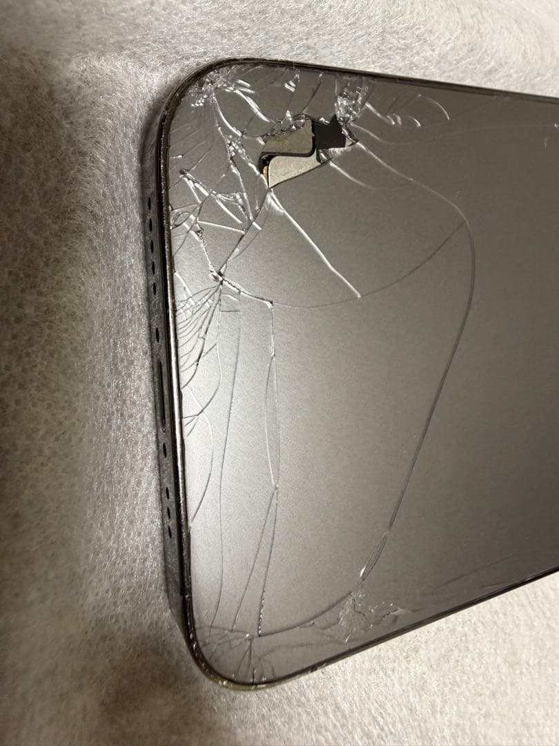 iPhone 13 Pro 256GB 背面/画面割れlightning充電不可