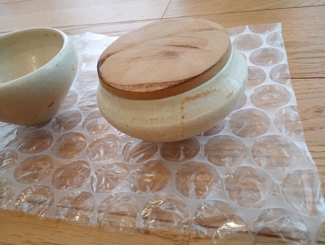 s*a様 市川孝新品セット白磁片口鉢・木蓋小壺