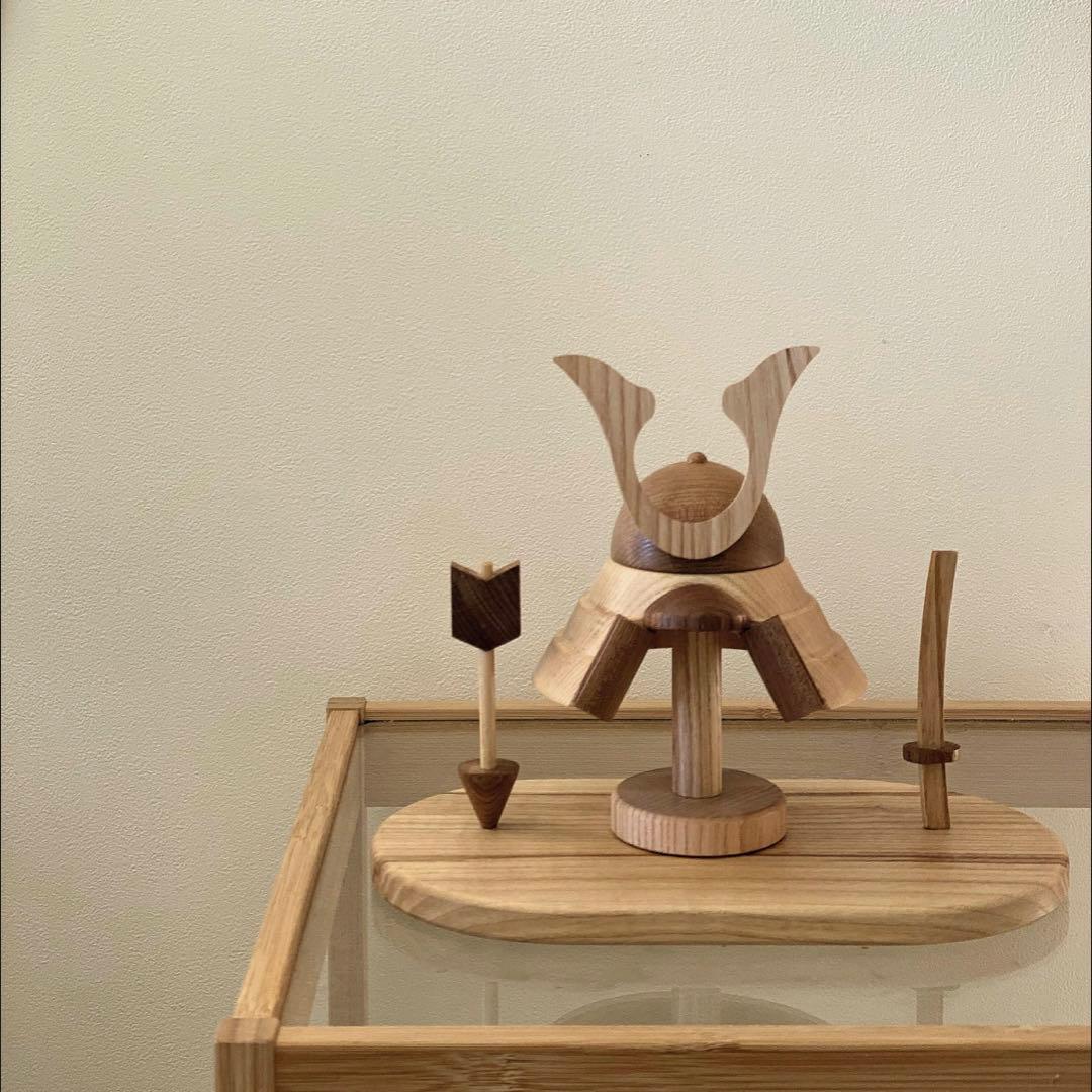 木製かぶとセット