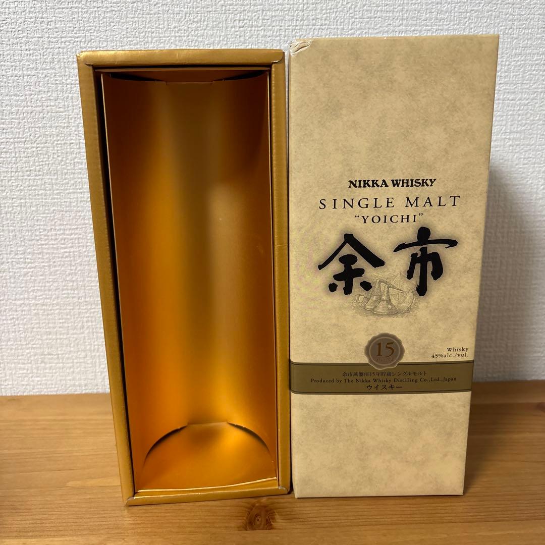 ニッカウイスキー　余市15年　シングルモルト　箱付き　未開封①