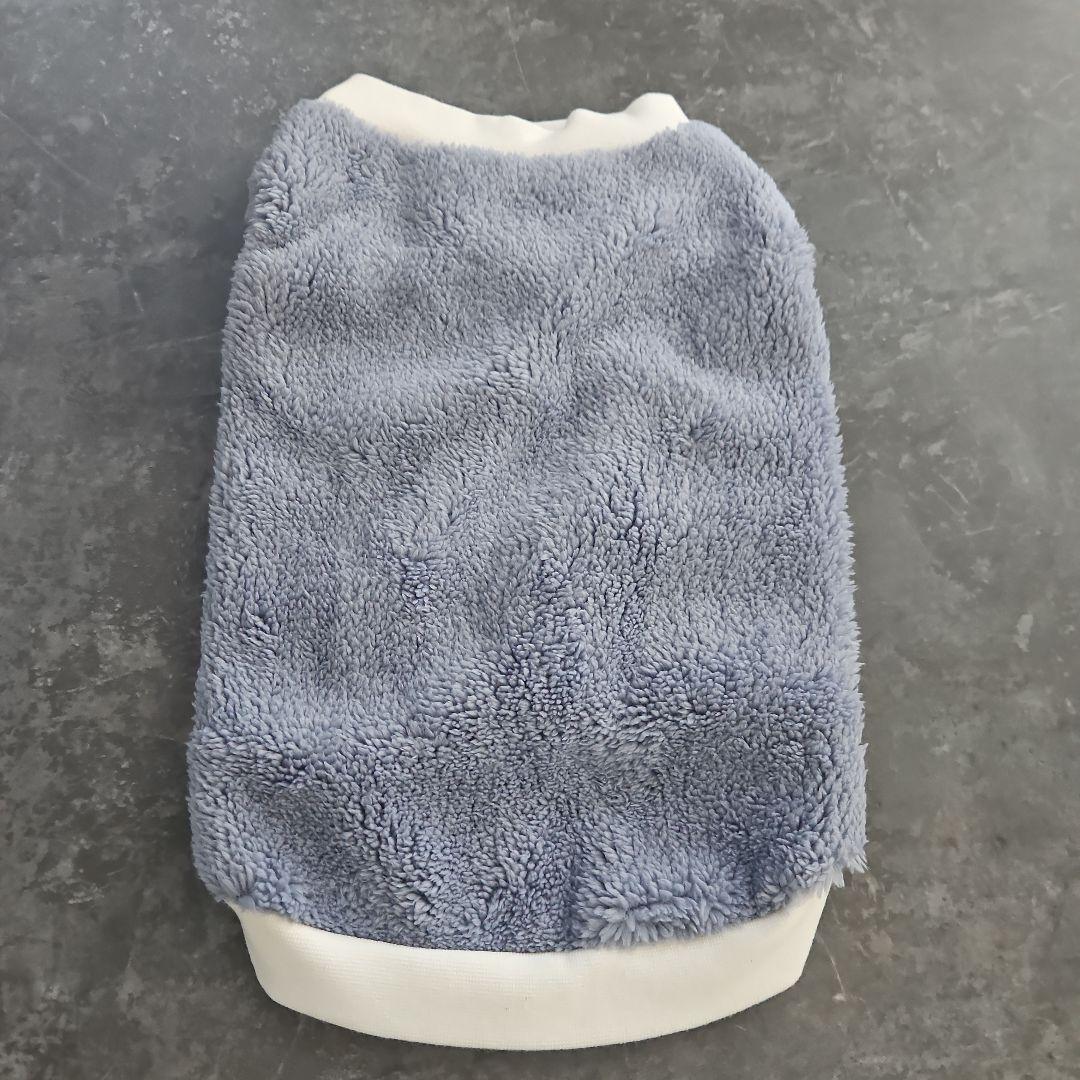 犬服　犬　服　ふわふわ　トレーナー　Mサイズ　ブルー　青　水色