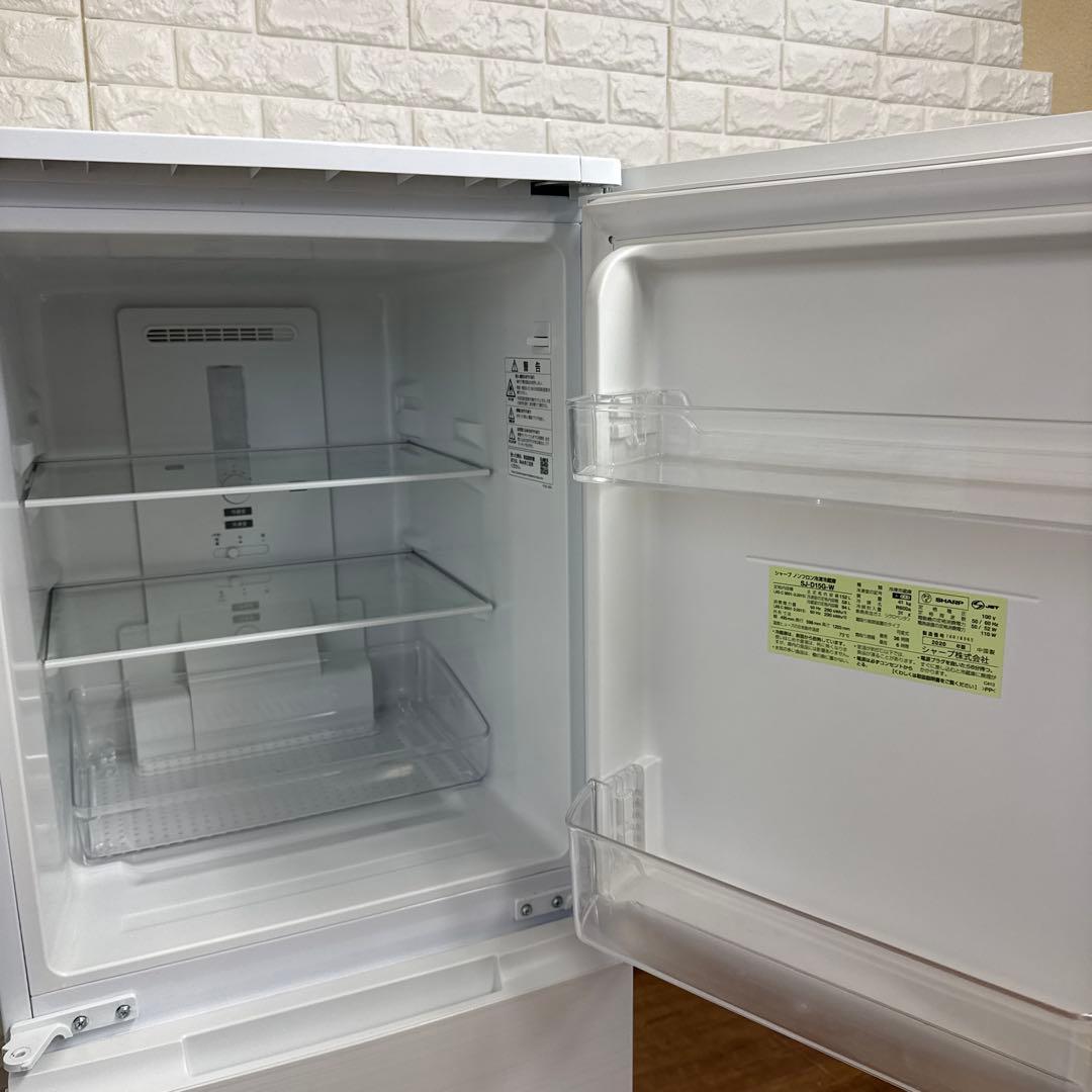 SHARP SJ-D15G-W 2020年式　美品　送料無料　設置無料　右開き