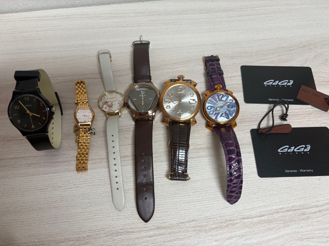 二*じ様 【腕時計6本⚠︎電池切れ動作未確認ジャンク品⚠︎】GaGaMILANO