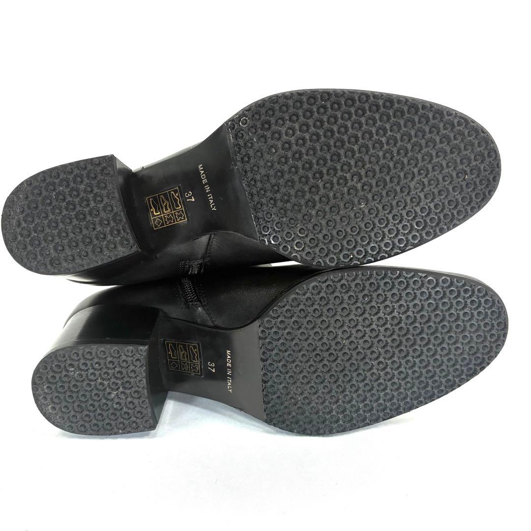 【未使用級】TOMORROWLAND チャンキーヒール ショートブーツ 37