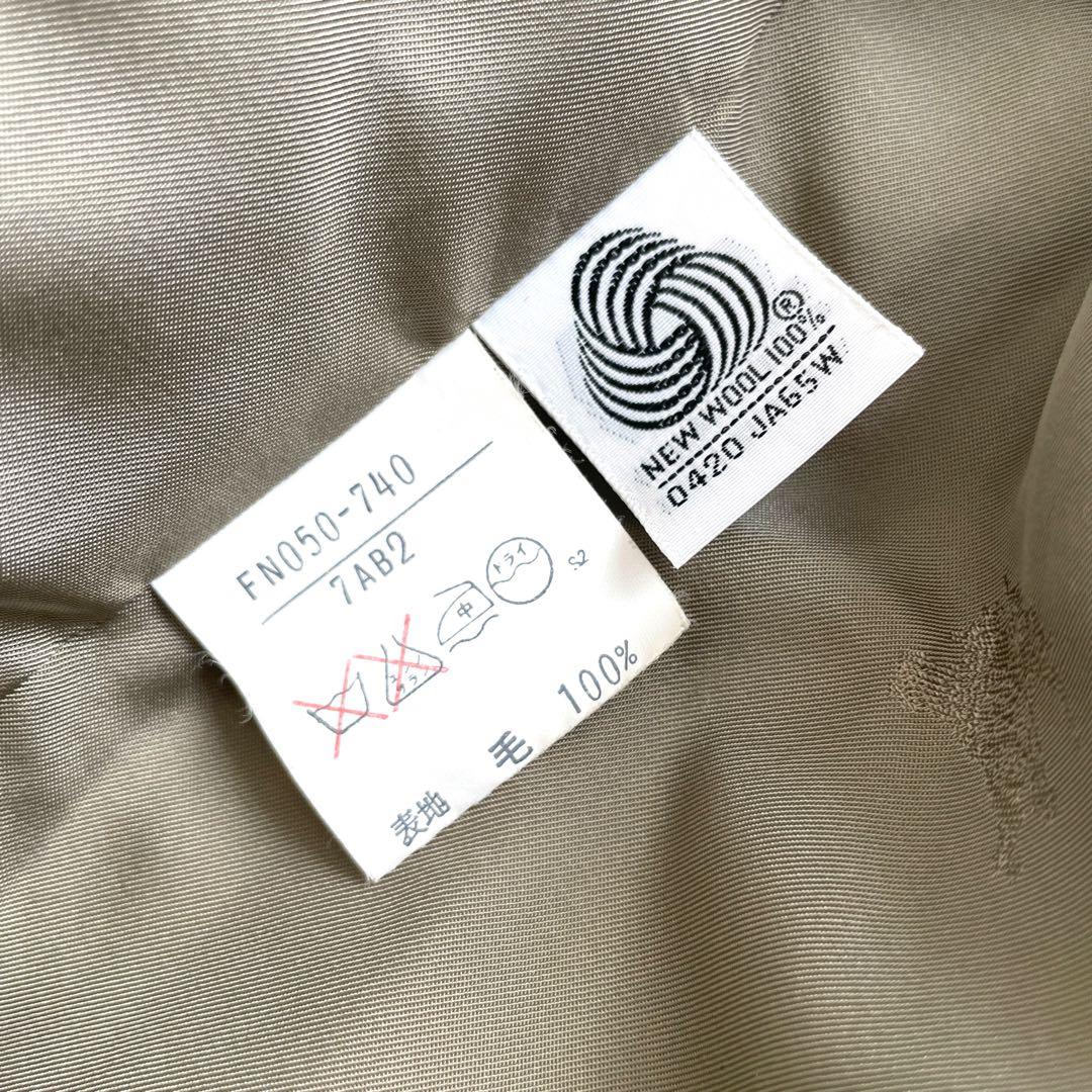 レアカラー 90s Burberry カシミヤ混 ハーフコート ダブル 裏地総柄