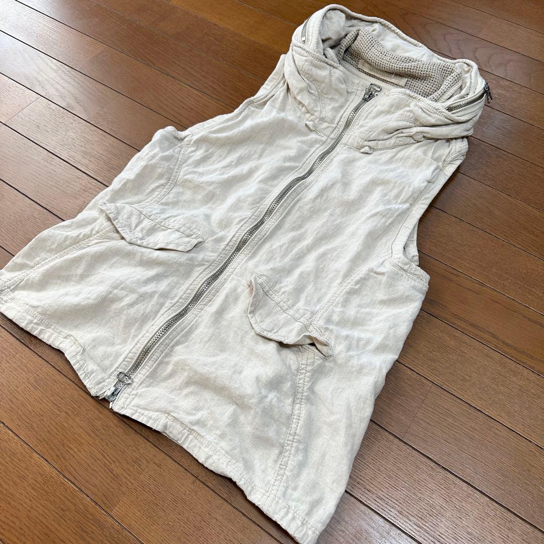 goa ゴア フード付き ジップベスト 麻 archive