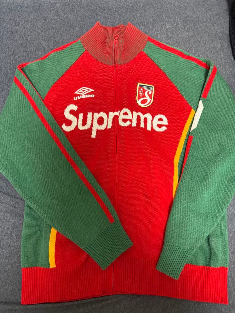 断*男様 Supreme x Umbro Zip Up Sweater \"Red