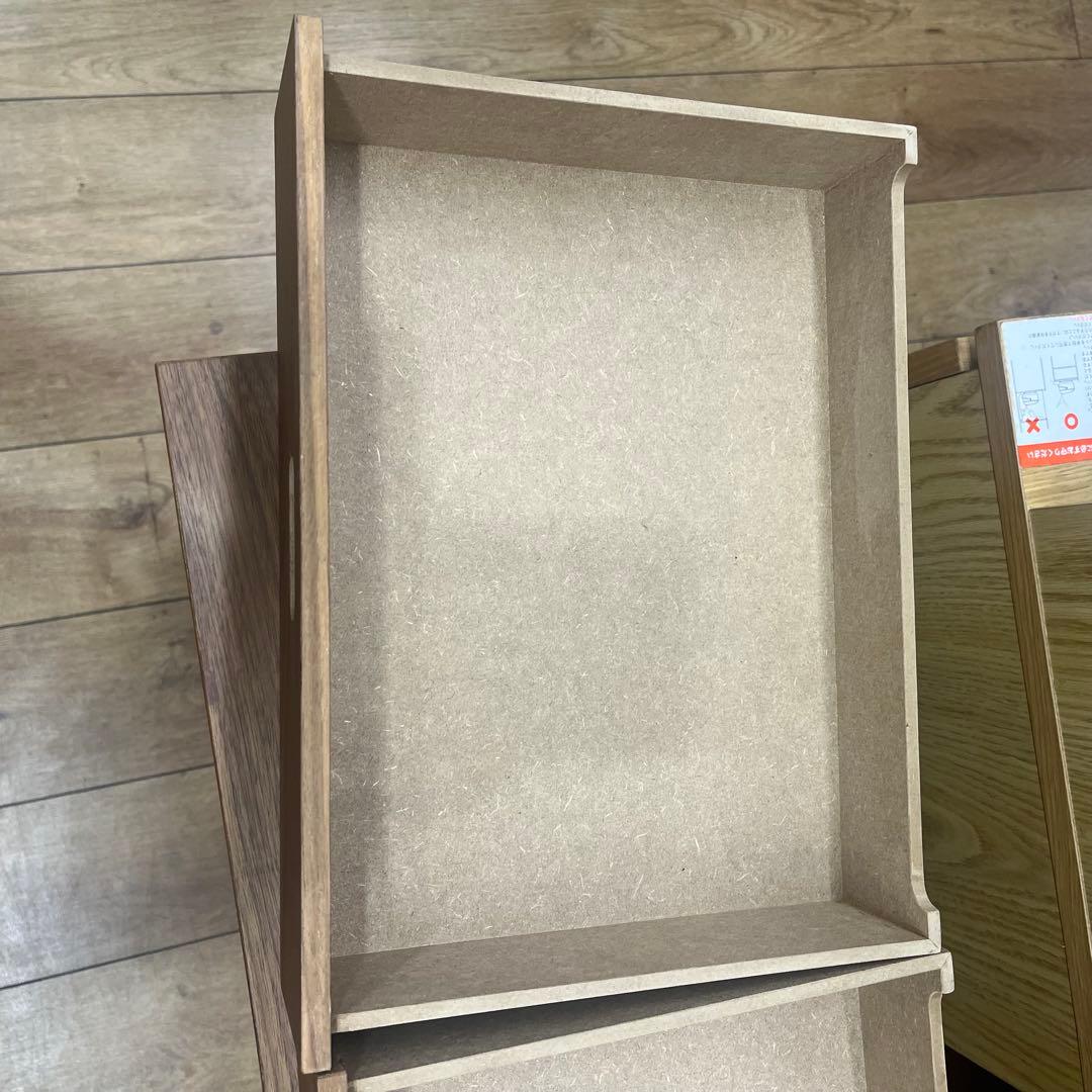 無印良品スタッキングシェルフ　ウォールナット材　➕引き出し4段2点セット