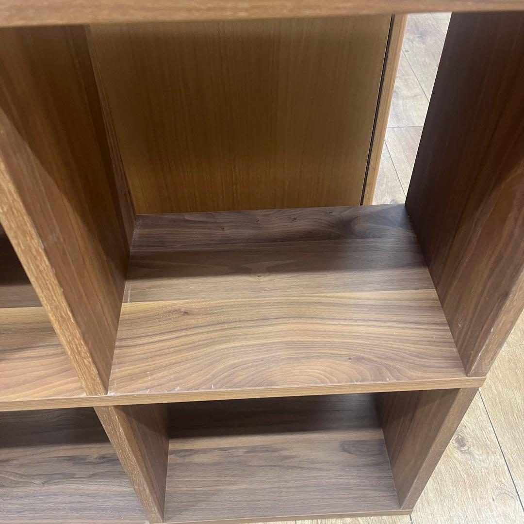 無印良品スタッキングシェルフ　ウォールナット材　➕引き出し4段2点セット