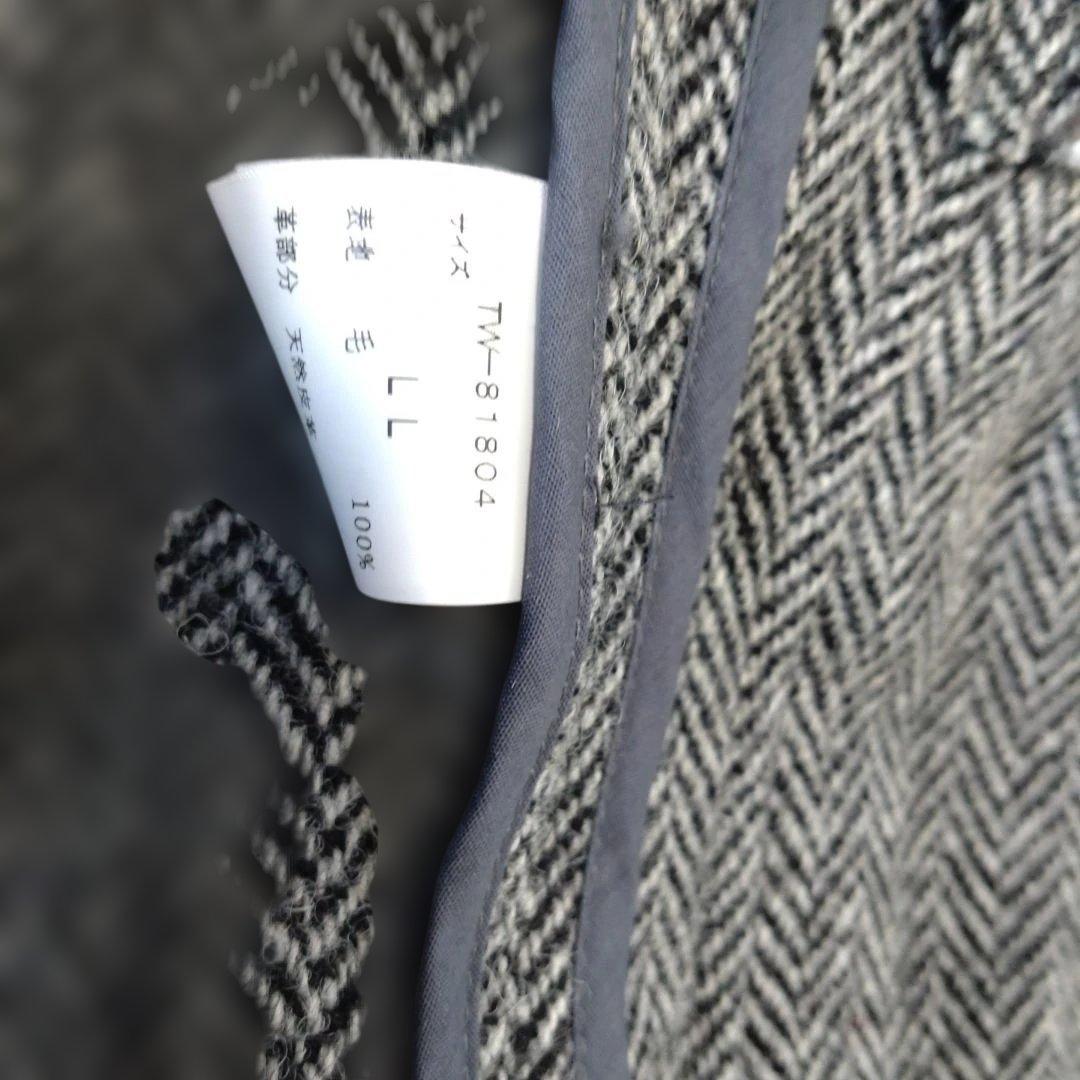 van グレー ダッフルコート ツイード素材