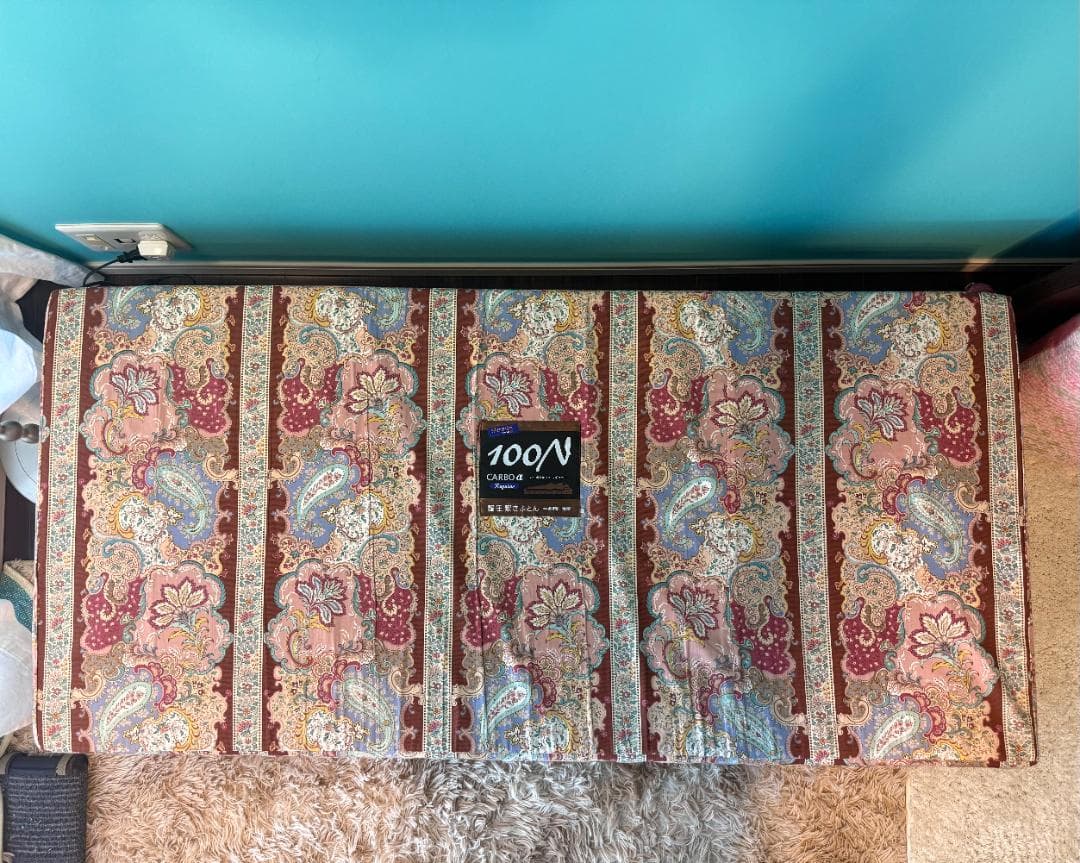 東京西川 カーボα レギュラー 100N 整圧 敷きふとん ダブル 寝具 美品